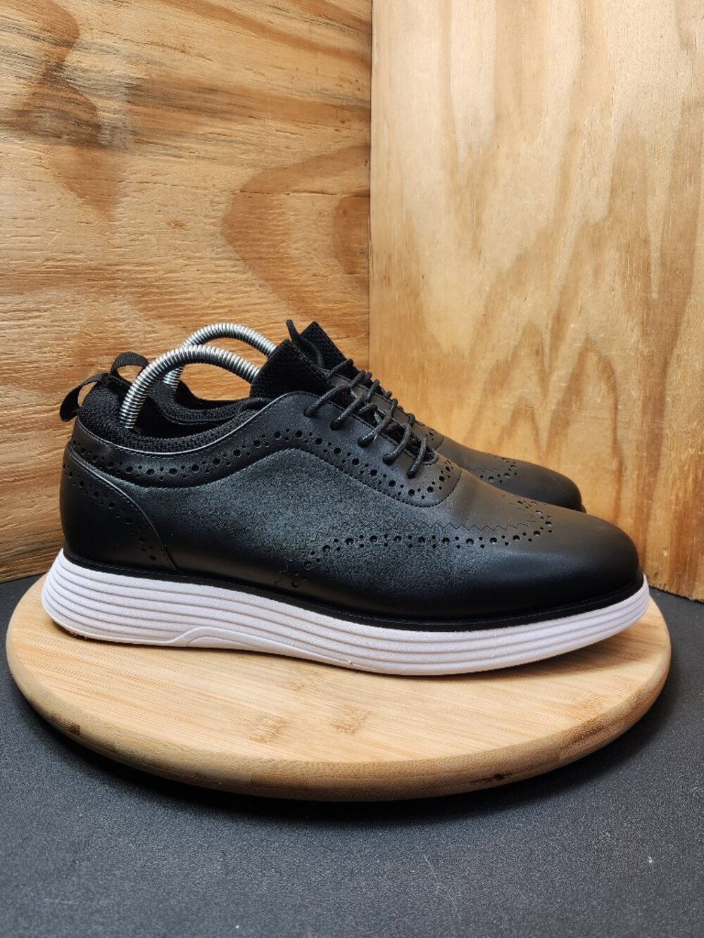 Bruno Marc MaxFlex Mens Black Wingtip Dress Shoes Size 8.5
